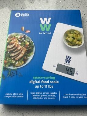 Weight Watchers White and Blue Digital Food Scale by Taylor